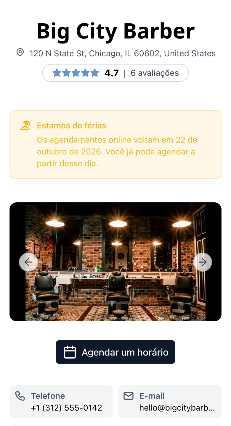 Vai sair de férias? Sua página de agendamento continua funcionando